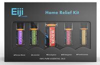 Home Relief Kit By Eiji Essentials - 100% Pure Essential Oils - 5 Bottles