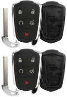 KeylessOption Keyless Entry Remote Car Smart Key Fob Case Shell Button Pad Outer Cover for HYQ2AB, HYQ2EB (Pack of 2)