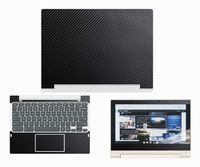 decalrus - Protective Decal for Lenovo ChromeBook C330 (11.6" Screen) Laptop Black Carbon Fiber Skin Skins Decal for case Cover wrap CFlenovoChrmbookC330Black