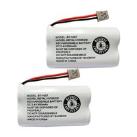 BAOBIAN BT-1007 BBTY0651101 Cordless Phone Battery Compatible with Uniden BT1007 BT904 BT-904 BT1015 BT-1015 BBTY0460001 BBTY0510001 BBTY0624001 BBTY0700001 Panasonic HHR-P506 HHR-P506A(Pack of 2)