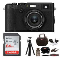 Fujifilm X100F Digital Camera with 64gb Gadget Bag (Black)