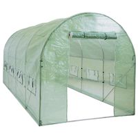 Best Choice Products 15x7x7-foot Walk-in Greenhouse Tunnel Tent Gardening Accessory w/Roll-Up Windows, Zippered Door, Green