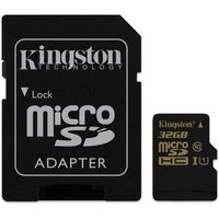 Kingston Digital 32GB CL10 UHS-I 90R/45W microSDHC Card (SDCA10/32GB)