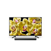 Sony XBR-65X800G 65-Inch 4K Ultra HD LED TV (2019 Model) and Sony S100F 2.0ch Sound Bar with Bass Reflex speaker, integrated tweeter and Bluetooth, (HTS100F)