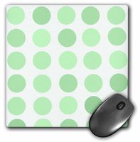3dRose LLC 8 x 8 x 0.25 Inches Simply Green Circle Dots Fun Art Pattern Mouse Pad (mp_50645_1)