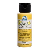 FolkArt 4413 Acrylic Fabric Paint, 2 oz, Lemon Custard