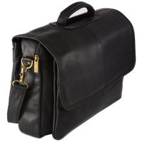 Hammer Anvil Solano Colombian Leather Messenger Bag Laptop Briefcase Black