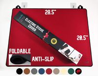 Larsic Stove Cover - Protects Electric Stove Washer Dryer Top. Anti-Slip Coating Waterproof Stove Gap Foldable Prevent Scratching, Expands Usable Space (28.5X20.5, Red)