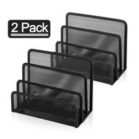 Wikkiv Desktop Mail Organizer 2 Packs Small File Letter sorter for Any Home or Office Desk File Organizer Mail Sorter(6.7''3''5.2'')