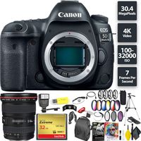 Canon EOS 5D Mark IV DSLR Camera (Body) + 32GB Memory Card (1x 32) + Canon 17-40mm Lens Wide Angle Combo
