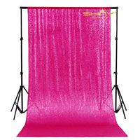 ShinyBeauty Sequin Backdrop-Sequin Photo Backdrop,Photo Booth Background,Sequence Christmas Backdrop Curtain (5FTx10FT 2Pack, Fuchsia)
