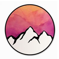 Watercolor Mountain Sticker - 4" Camping Sticker