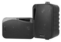 Pair Rockville HP4S BK 4" Outdoor/Indoor Swivel Home Theater Speakers in Black