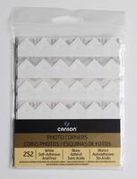 Canson Self Adhesive Photo Corners, Peel-Off Archival Quality, White, 252-Pack