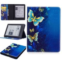 GNT Case for All-New Kindle E-reader (8th Generation 2016), Premium PU Leather Wallet Flip Stand Case Cover for Amazon All-New Kindle (6 inch Display, 8th Gen 2016 Release)(Gold Butterfly)