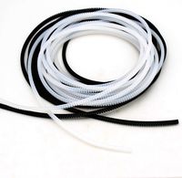 Tueascallk Flexible Sharp and Rough Edge Trim Protector, Push-in Edge Shield for Steel Panels, Wood Panels, Glass and Plastic Panels, Fits 0.07"-0.085" Thickness Edge, Black, White, 32'