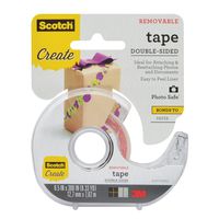 Scotch Create Double-Sided Removable Tape, Photo Safe and Acid Free, 1/2 in x 300 in, 4 Rolls per Pack (2002-CFT-4)