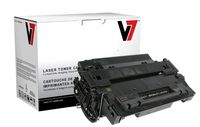 V7 THK255A Remanufactured Toner Cartridge for HP CE255A (HP 55A) - 6000 Page Yield