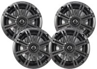KICKER Charcoal OEM Replacement Marine 6.5" Inch 4Ω Coaxial Speaker Bundle - 4 Speakers