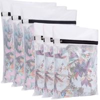 BAGAIL Set of 6 Mesh Laundry Bags with Zip Lock-3 Large & 3 Medium for Laundry,Blouse, Hosiery, Stocking, Underwear, Bra and Lingerie, Travel Laundry Bag