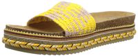 LFL by Lust for Life Women's LL-Pike Wedge Sandal, Yellow Raffia, 7.5 Medium US