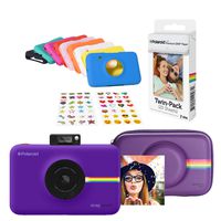 Polaroid Snap Touch Instant Digital Camera (Purple) Protective Kit with 20 Sheets Zink Paper