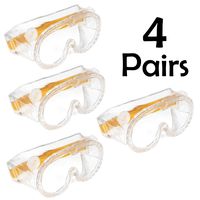hand2mind 5-Inch Childrens' Safety Glasses, Easy to Label Goggles for Chemical Splash or Projectile | For Kids At Home, Classroom, Labs (Pack of 4)