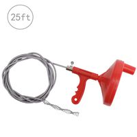 Drain Snake 25ft, Auger Clog Remover Plumbing Unblocker Cleaner, for Sewer,Bathtub Drain and Kitchen Sink