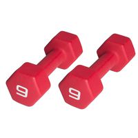 CAP Barbell Neoprene Coated Dumbbell (Pair), 9 lb., Red
