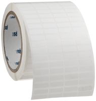 Brady THT-1-459-10 0.75" Width x 0.25" Height, B-459 Permanent Polyester, Matte Finish White Thermal Transfer Printable Label (10000 per Roll)
