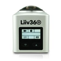 Liiv360 LV-360-S 2448p x 2448p 30fps 360 Degrees Panoramic Action Camera with 0.96" Display, Silver