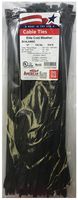 Extreme Cold Weather HD Black 15" Inch Cable Zip Ties 120 Pounds Tensile Strength UV Resistant Wire Wrap - 100 Pack - Made in the USA