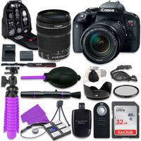 Canon T7i Rebel DSLR Camera with Canon 18-135mm IS STM Lens, 32GB Memory + Accessory Bundle
