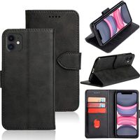WeTest iPhone 11 Leather Wallet Case,Flip Stand Cover, 6.1 Inches, Black