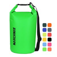 MARCHWAY Floating Waterproof Dry Bag 5L/10L/20L/30L/40L, Roll Top Sack Keeps Gear Dry for Kayaking, Rafting, Boating, Swimming, Camping, Hiking, Beach, Fishing (Green, 40L)