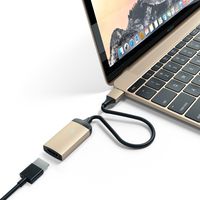 Satechi Aluminum Type-C HDMI Adapter 4K (60Hz) - Compatible with 2016/2017/2018 MacBook Pro, 2018 MacBook Air, 2018 iPad Pro, 2015/2016/2017 MacBook, Microsoft Surface Go (Gold)