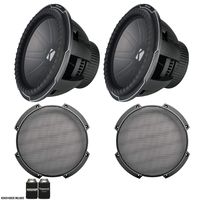 KICKER Q-Class Bundle - Two 42CWQ152 15" Dual 2-Ohm CompQ Subwoofers with Grilles