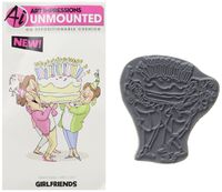 Art Impressions U4386 Girlfriends Cling Rubber Stamp, 9 by 4.5-Inch, Giant Cake
