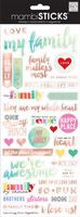 Me & My Big Ideas mambiSTICKS Love My Family Rose Gold Foil Treatment Stickers