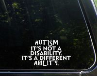 Diamond Graphics Autism is Not A Disability. It's A Different Ability. (7" x 4") Die Cut Decal Bumper Sticker for Windows, Cars, Trucks, Laptops, Etc.