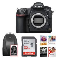 Nikon D850 Full Frame FX- Format Digital SLR Camera + 32GB Card + Backpack + Kit
