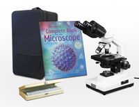 Parco Scientific Binocular Compound Microscope, 40x-2000x Magnification, LED Light, Mechanical Stage, Microscope Book, 50 Prepared Slides Set, Microscope Carrying Case, Package ($20 Value)