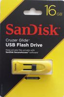 SanDisk Cruzer Glide USB 16GB Flash Drive (SDCZ60-016G-AW46YZ), Yellow