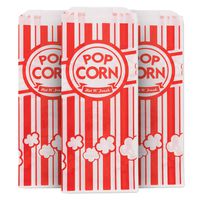 1 Oz Popcorn Bag, Red and White Disposable Carnival Popcorn Bags, 200 Count