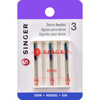 SINGER 2108 Denim Machine Needles, Size 100/16, 3-Count