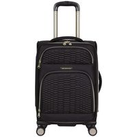 Aimee Kestenberg Women's Florence 20" Softside Expandable 8-Wheel Carry-On Suitcase, Black