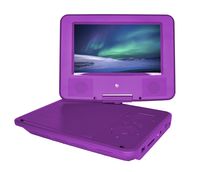 Ematic Personal DVD Player with 7-Inch Swivel Screen, Headphones, Carrying Case, Purple
