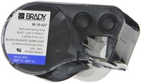 Brady M-116-427 Vinyl B-427 Black on White/Clear Label Maker Cartridge, 2-1/2" Width x 1-1/2" Height, For BMP51/BMP53 Printers