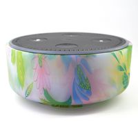 Silicone Case for Amazon Echo Dot by Auchee - Stylish Dress Up Cover Case fits Echo Dot 2nd Generation only (Pericallis Hybrida)