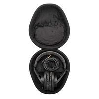 Audio-Technica ATH-M20X Professional Monitor Headphones (Black) with Knox Gear Hard Shell Headphone Case (Medium) Bundle (2 Items)